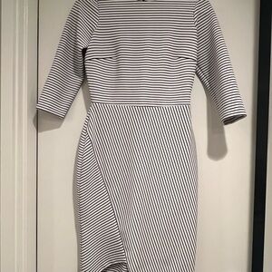 Calvin Klein Black and White Sheath Dress